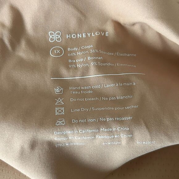 Honeylove V-Neck Bra in Sand Underwire Free Size 1X - Picture 5 of 5